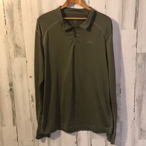men’s Paradox green quarter zip polo long sleeve size XL
